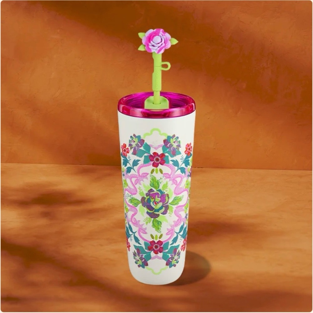 🥤Buy 2 Cups Get 1 FREE - Starbucks Floral Kaleidoscope Flower Straw Topper